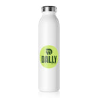 Green Logo Slim Water Bottle, Stylish Hydration Bottle for Fitness, Gym, Yoga and Travel